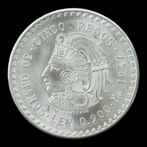 5 Pesos "Cuauhtémoc" México 1947 - 30 Gr. de Plata .900