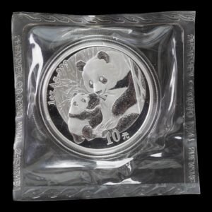 Panda 2005 – Moneda 10 Yuan China – 1 Onza de Plata .999 (Sellada)