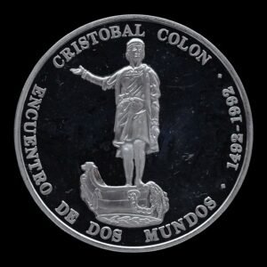 Venezuela – Moneda 1100 Bolívares ‘Cristóbal Colón’ – 1991 – 27 g de Plata .925