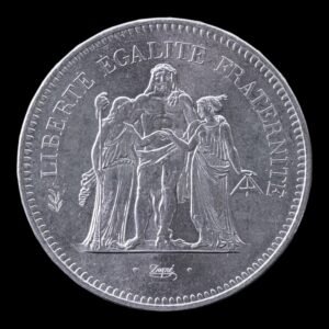 Francia – Moneda 50 Francos de Plata ‘Hércules’ – 1975 – 30 g de Plata .900