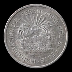 México – 5 Pesos de Plata ‘Ferrocarril del Sureste’ – 1950 – 27,78 g (.720)