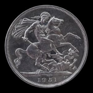 Reino Unido – 5 Shillings (Crown) ‘San Jorge y el Dragón’ – 1951 – George VI – Proof-Like (Cuproníquel)