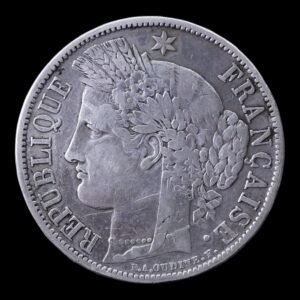 Francia – Moneda 5 Francos ‘Ceres’ – Segunda República – 1851 “A” – 24,65 Gr. de Plata .900