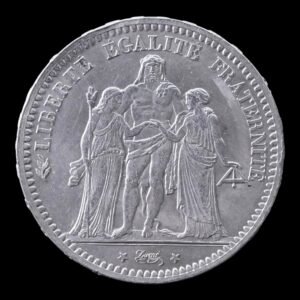 Francia – Moneda 5 Francos – 1975 “A”– “Hércules” 25,06 Gr de Plata