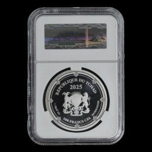 Alternative view of Andorrano Joyería – Moneda 500 Francs – 2025 – 1 Onza de Plata .999 “Edición Limitada a 964 Unidades – Colón Barcelona” - NCV MS70