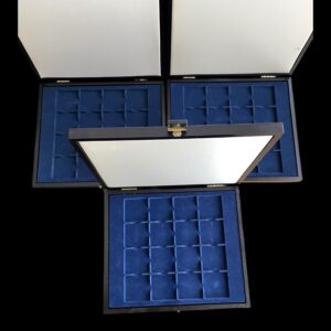 Lote 3 Estuches de madera para 48 onzas de Plata