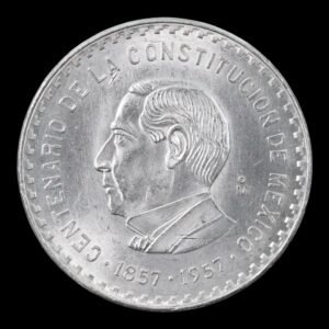México – 10 Pesos de Plata .900 “Centenario de la Constitución” – 28,88 g – 1957