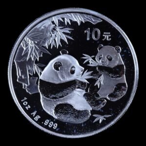 Panda 2006 – Moneda 10 Yuan China – 1 Onza de Plata .999 (MANCHAS)