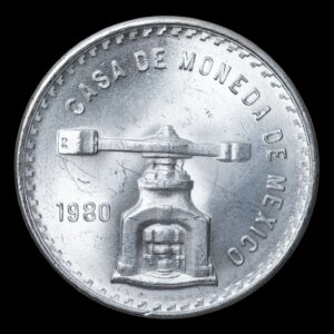 México – 1 Onza de Plata .999 – 1980 – Balanza y Prensa