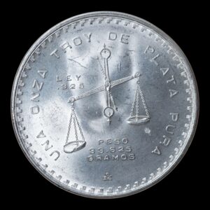 Alternative view of México – 1 Onza de Plata .999 – 1980 – Balanza y Prensa