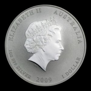 Alternative view of Australia – 1 Dollar 1 Onza de Plata .999 – “Año del Buey” 2009 – Serie Lunar II (Perth Mint)