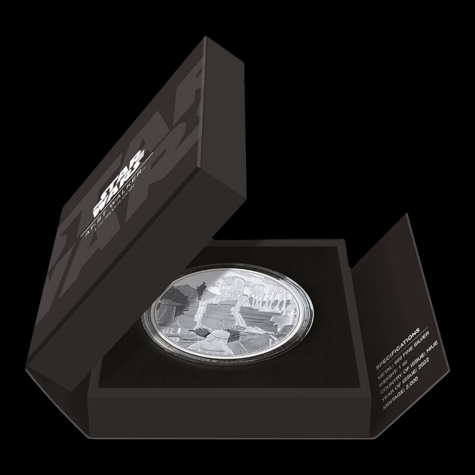 Niue – 2 Dollars 1 Onza de Plata .999 – “Star Wars: AT-ST Walker” – 2022 Acabado Proof (Edición Limitada 2.000 unidades) - Imagen 3
