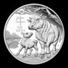 Australia – 1 Onza de Plata .999 ‘Año del Buey’ – 2021 – Serie Lunar III – The Perth Mint