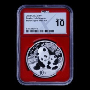 Panda 2024 - 30 Gr. Plata .999 - 10 Yuan China - NGC X - MS 10