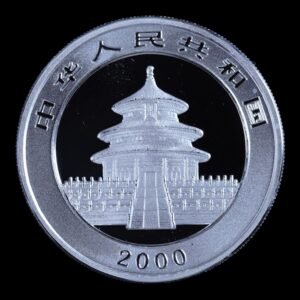 Alternative view of Panda 2000 – Moneda 10 Yuan China – 1 Onza de Plata .999
