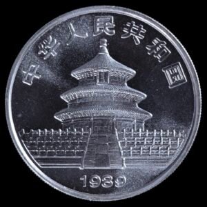 Alternative view of Panda 1989 – Moneda 10 Yuan China – 1 Onza de Plata .999