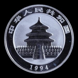 Alternative view of Panda 1994 – Moneda 10 Yuan China – 1 Onza de Plata .999