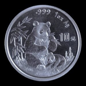 Panda 1996 – Moneda 10 Yuan China – 1 Onza de Plata .999 (Fecha Grande)
