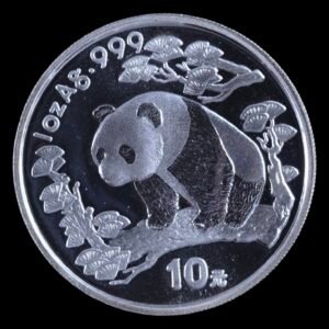 Panda 1997 – Moneda 10 Yuan China – 1 Onza de Plata .999 (Fecha Pequeña)