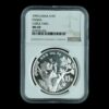 Panda 1995– 1 Onza Plata .999 – 10 Yuan China ( Fecha Grande ,Rama Larga) NGC MS69