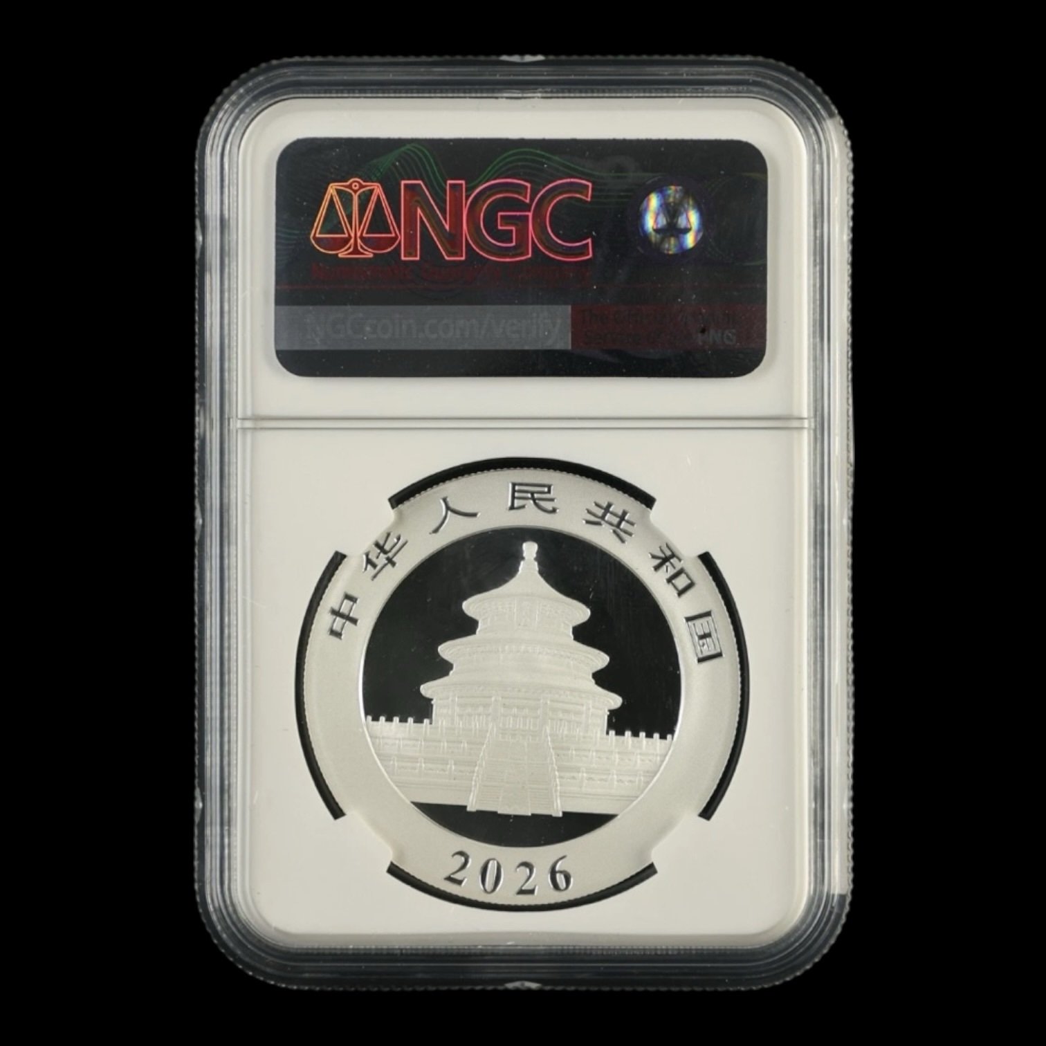 Panda 2026 – Moneda 10 Yuan China – 30 g Plata .999 NGC MS70 ( First Releases) - Imagen 2