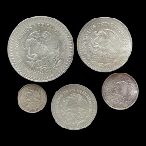 Alternative view of México – Set 5 Monedas Libertad 1992 – 1 Oz / 1/2 Oz / 1/4 Oz / 1/10 Oz / 1/20 Oz Plata .999