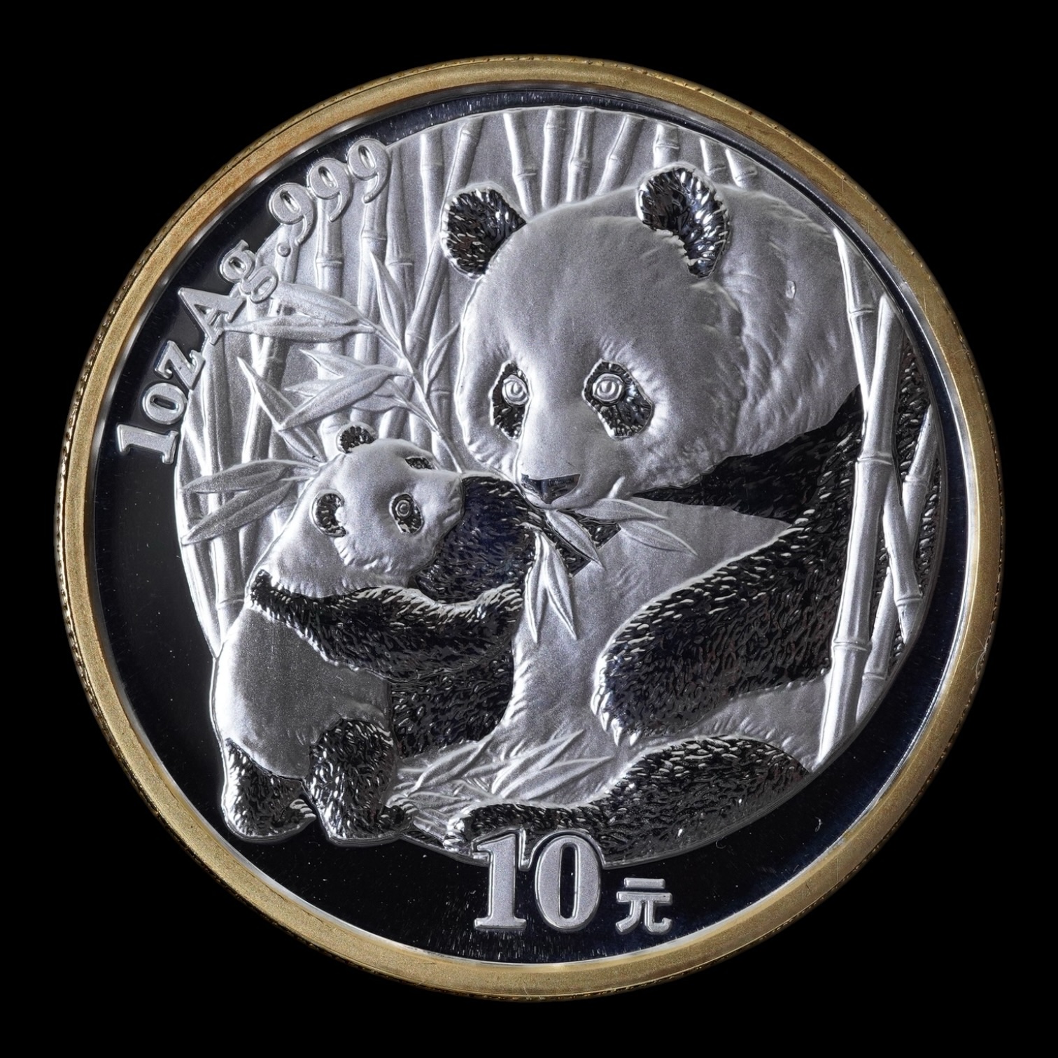 Panda 2005 – Moneda Conmemorativa China 10 Yuan – “Beijing Coin Expo” – 1 Onza de Plata .999