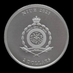Alternative view of Niue – 2 Dollars – 2023 – “Equilibrium” – 1 Onza de Plata .999