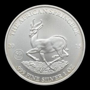 Sudáfrica – 1 Rand 2015 – “Krugerrand” – 1 Onza de Plata .999 (Silver Krugerrand)