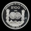 México – Moneda 100 Pesos Columnario ‘Encuentro entre Dos Mundos’ – 1992 – 27 g de Plata .925