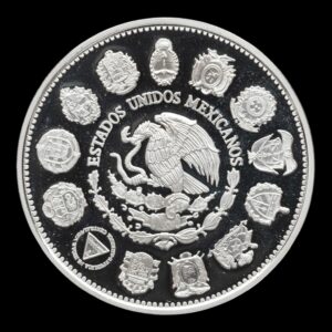 Alternative view of México – Moneda 100 Pesos Columnario ‘Encuentro entre Dos Mundos’ – 1992 – 27 g de Plata .925