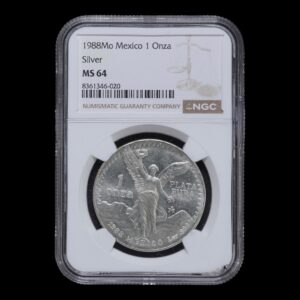 México – 1 Onza de Plata .999 ‘Libertad’ – 1988 (Rara) NGC MS64
