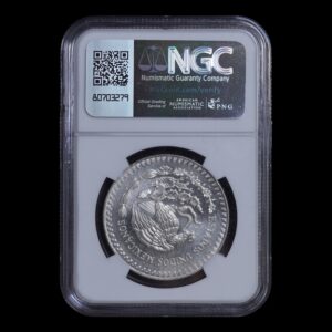 Alternative view of México – 1 Onza de Plata .999 ‘Libertad’ – 1988 (Rara) NGC MS64