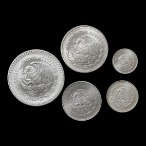 Alternative view of México – Set 5 Monedas Libertad 1992 – 1 Oz / 1/2 Oz / 1/4 Oz / 1/10 Oz / 1/20 Oz Plata .999