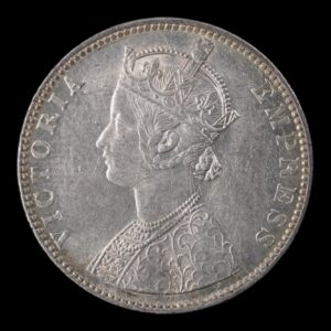 India – 1 Rupia de Plata – 1901 B – Reina Victoria – Bombay Mint – g (.917) – British Raj
