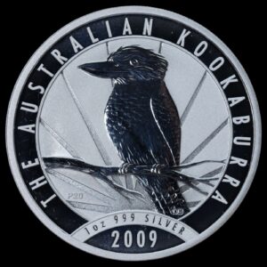 Australia – 1 Dólar Kookaburra 2009 – 1 Onza de Plata .999 – Perth Mint ( Manchas)