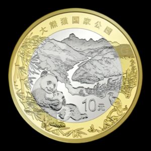 China – Moneda Conmemorativa 10 Yuan – 2023 – “Parque Nacional del Panda Gigante ” – Bimetálica