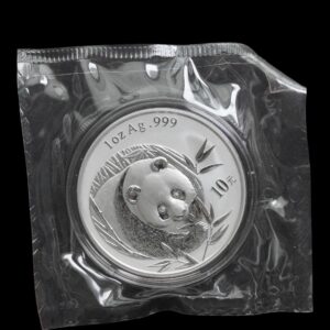 Panda 2003 – Moneda 10 Yuan China – 1 Onza de Plata .999 (Sellada)