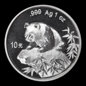 Panda 1999 – Moneda 10 Yuan China – 1 Onza de Plata .999