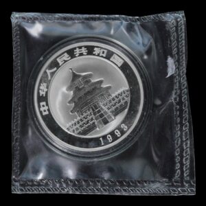 Alternative view of Moneda Panda 1993 – 1 Onza de Plata .999 – 10 Yuan China (Fecha Grande) - Sellada