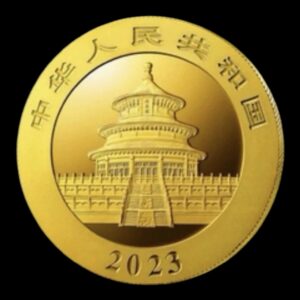 Alternative view of Panda 2023 – Moneda 50 Yuan China – 3 g Oro .999