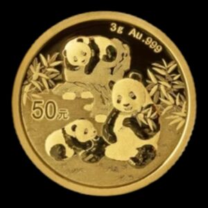 Panda 2025 – Moneda 50 Yuan China – 3 g Oro .999