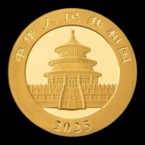 Alternative view of Panda 2025 – Moneda 50 Yuan China – 3 g Oro .999