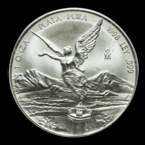 Alternative view of México – 1 Onza de Plata .999 ‘Libertad’ – 1998 - PCGS MS65