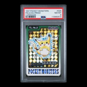 Pokémon – Pikachu Prism #025 – 1997 – “Pocket Monsters Carddass” – PSA 8 NM-MT