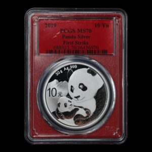 Panda 2019 – 30 g Plata .999 – 10 Yuan China – PCGS MS70 (First Strike)