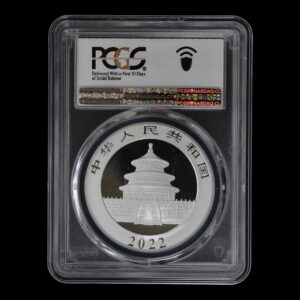 Alternative view of Panda 2022 – 30 g Plata .999 – 10 Yuan China – PCGS MS70 (First Strike)