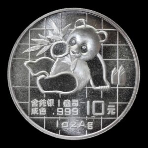 Panda 1989 – Moneda 10 Yuan China – 1 Onza de Plata .999