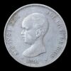 Moneda 5 Pesetas  Alfonso XIII 1891 *90 P.M.G-  (Duro de Plata) 24,89 Gr.