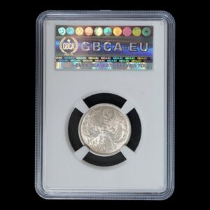 Alternative view of Japón – 50 Sen de Plata – 1937 (Shōwa 12) – GBCA MS64